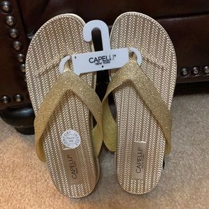 Capelli Gold Sparkle All Weather Sandal